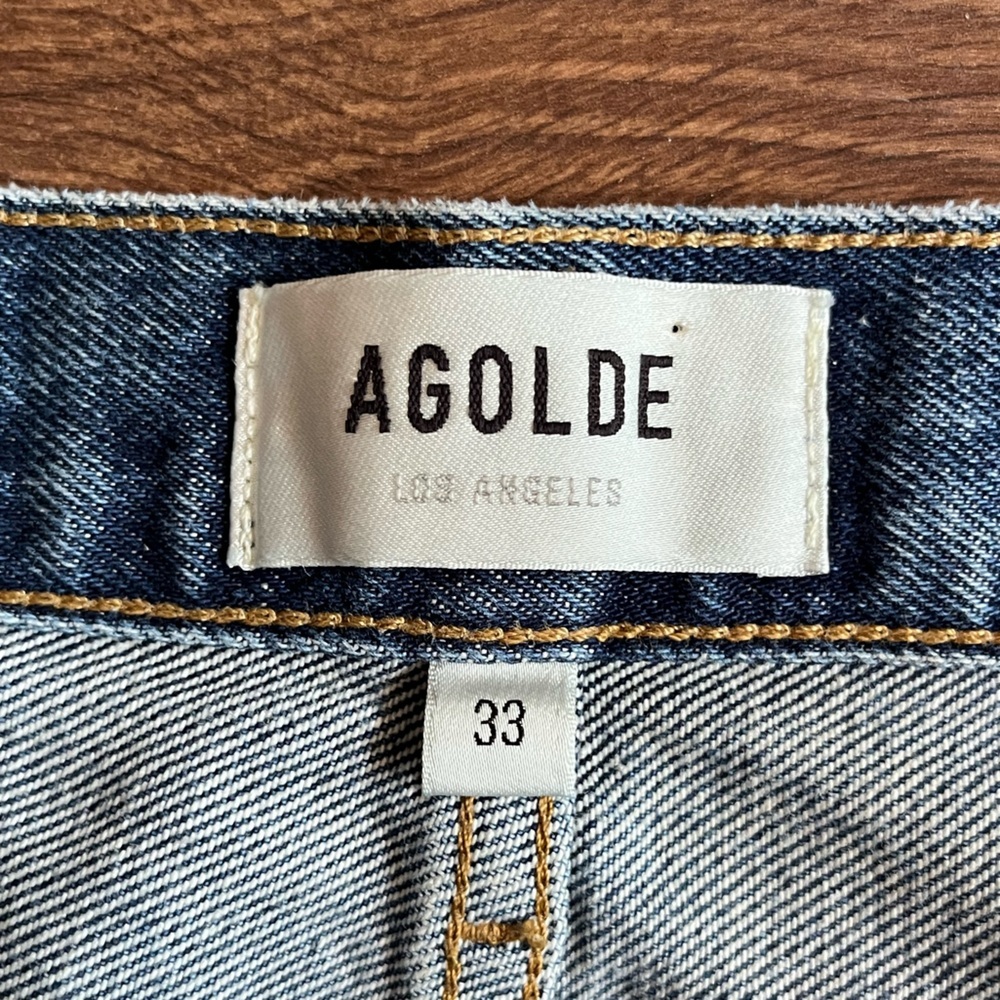 Agolde Blue Straight Leg Jeans - Picture 8 of 8